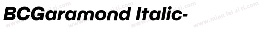 BCGaramond Italic字体转换